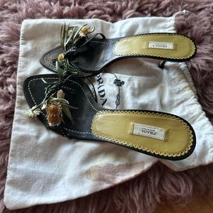 Vintage Prada Daisy Kitten Heels